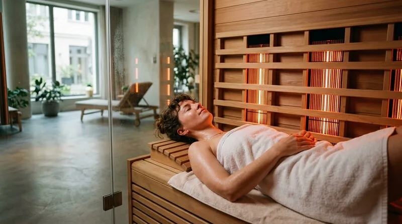 Frau schließt erschöpft den Laptop am Feierabend — Burnout Anzeichen und Auswege