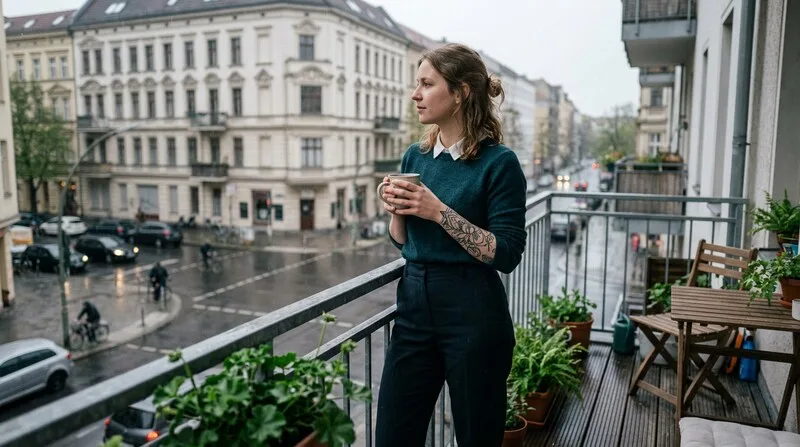 Person liegt entspannt auf der Wiese im Rheinpark Köln im Sommer — Yoga Nidra: totale Entspannung im Liegen